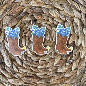 cowboy-boots-bluebonnets-vinyl-sticker
