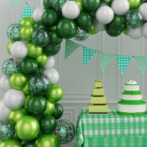 107pcs-green-and-silver-party-balloon-garland-kit