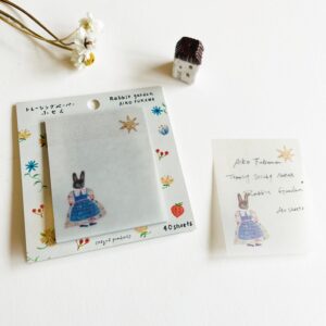 aiko-fukawa-glassine-sticky-notes-rabbit-garden