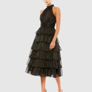 Layered Polka Dot Cocktail Dress