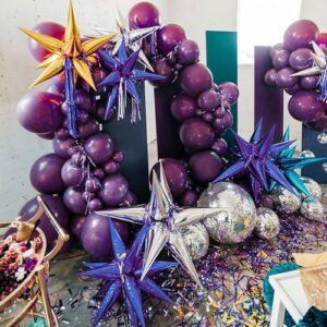 Purple Star Balloons - Assorted Sizes