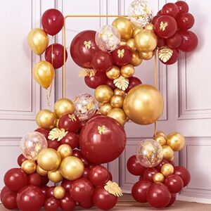 ruby red and gold balloon arch kit