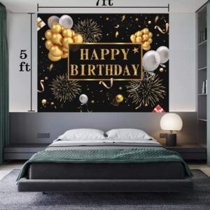 7x5ft-happy-birthday-backdrop-banner-birthday-party-decor-black-gold-poster-photo-booth-backdrop-background
