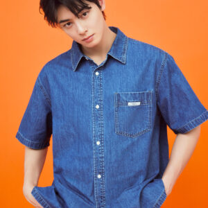 M HALF DENIM SHIRT blue