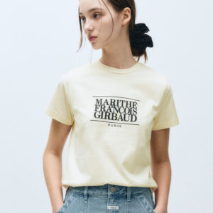 W CLASSIC LOGO TEE cream