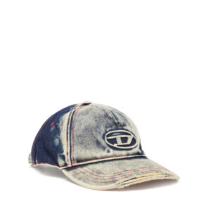Baseball cap in treated denim