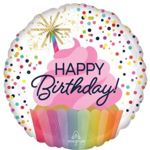 Birthday Celebration Balloon 18 Foil Mylar Confetti