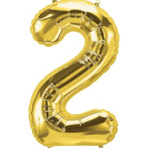Large Gold Number Balloon - 34 Inches