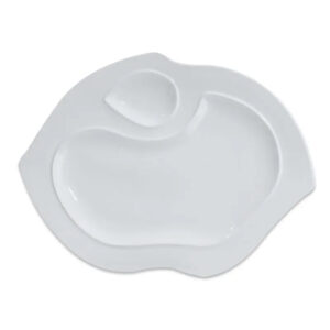 pink-unique-reactive-glaze-irregular-shape-hotel-luxury-gold-rim-ceramic-dinner-plate