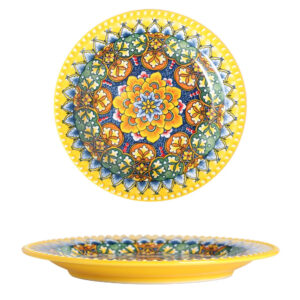 bohemian-dinner-plates-set-of-6-ceramic-dessert-plate-colorful-charger-plate-porcelain-dinnerware-tableware-stoneware