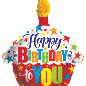 birthday party decoration red cake shaped foil balloon