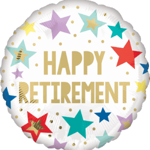 Retirement Celebration Balloon with Stars