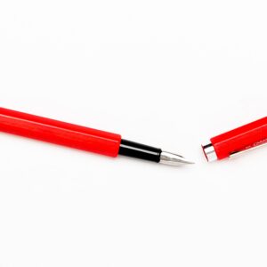 metallic red fountain pen