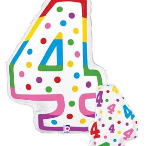 Number 4 Birthday Balloon