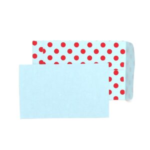 light blue and red notecard set