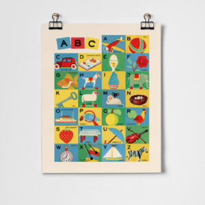 vintage alphabet art print