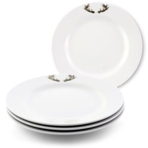 Elk / Deer Antlers Melamine Lunch Plates - Set of 4