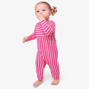 Baby long sleeve explorer romper in stripe