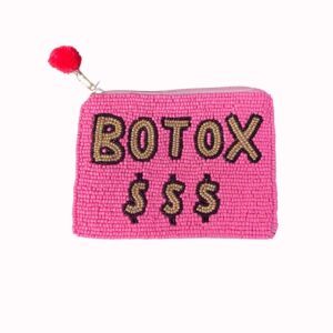 Pink Beaded Coin Pouch
