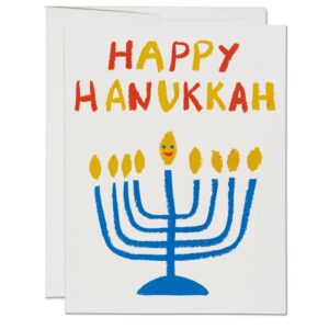 festive menorah card