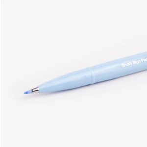 Touch Sign Brush Tip Pen Gray Blue