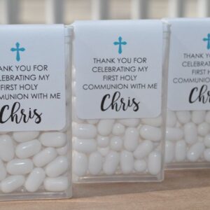 Communion Party Favor Mint Labels Set of 24