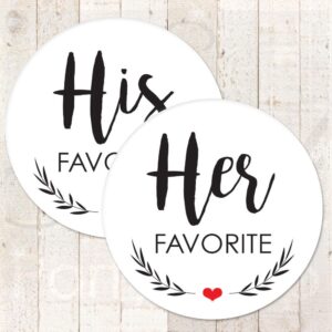 Couple's Preferred Treat Stickers - Set of 25