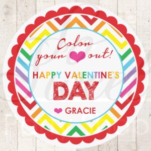 Valentine Heart Coloring Sticker Set