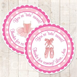 girl's dance-themed party favor stickers