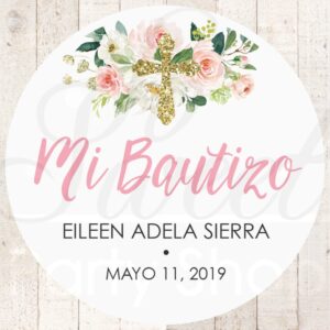 Baptism Favor Stickers Set of 24