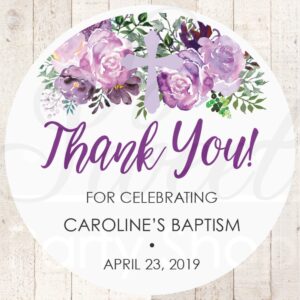 Baptism Thank You Stickers Set of 24