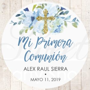 mi-primera-comunion-spanish-thank-you-favor-stickers-boys-communion-favor-stickers-baptism-favors-christening-blue-floral-set-of-24