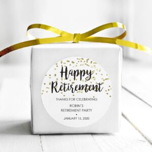 retirement celebration stickers set of 24