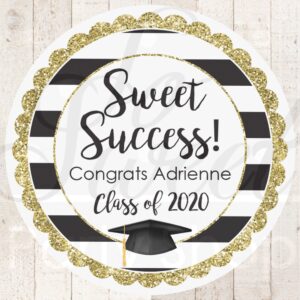 graduation celebration stickers set of 24 labels