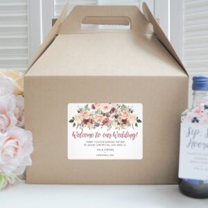 Guest Welcome Gable Boxes and Stickers Set of 6