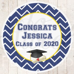 graduation party favors stickers set of 24 labels