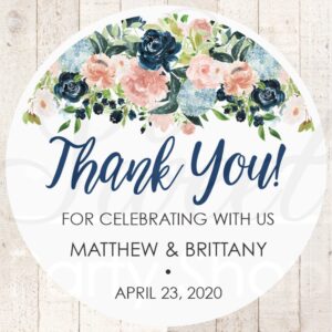 Wedding Favor Stickers Floral Set