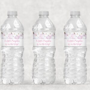Fall-themed Baby Shower Water Bottle Labels