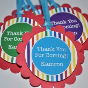 Rainbow Party Favor Stickers Set of 24