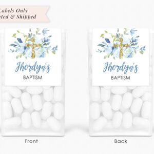 Baptism Party Favor Mint Labels Set of 24