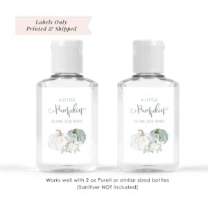 fall-themed baby shower hand sanitizer labels