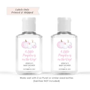 fall themed baby shower hand sanitizer labels set of 20
