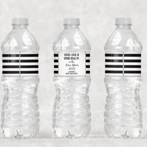 New Year Water Bottle Decorative Labels Set of 10