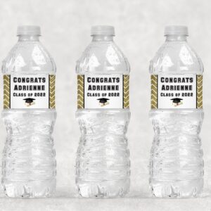 Personalized Graduation Water Bottle Labels Set of 10