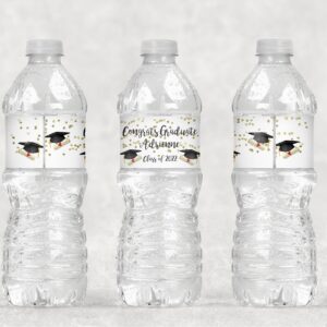 Personalized Waterproof Water Bottle Wraps Set of 16