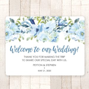 welcome bag box stickers floral set of 12