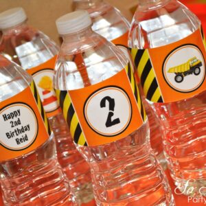 Construction Themed Drink Bottle Wraps
