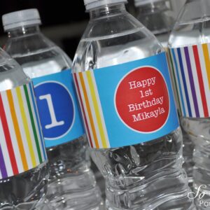 Colorful Water Bottle Labels