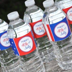 Patriotic Water Bottle Wraps - Set of 10