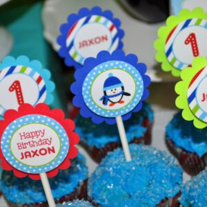 Winter Birthday Sticker Labels Set of 24